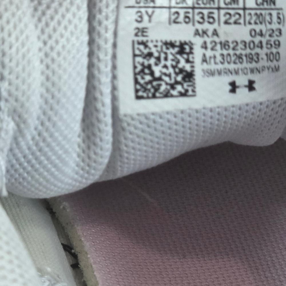 Under Armour Girls Assert 10 Grey Pink Running Shoes Size 3Y - Picture 6 of 8